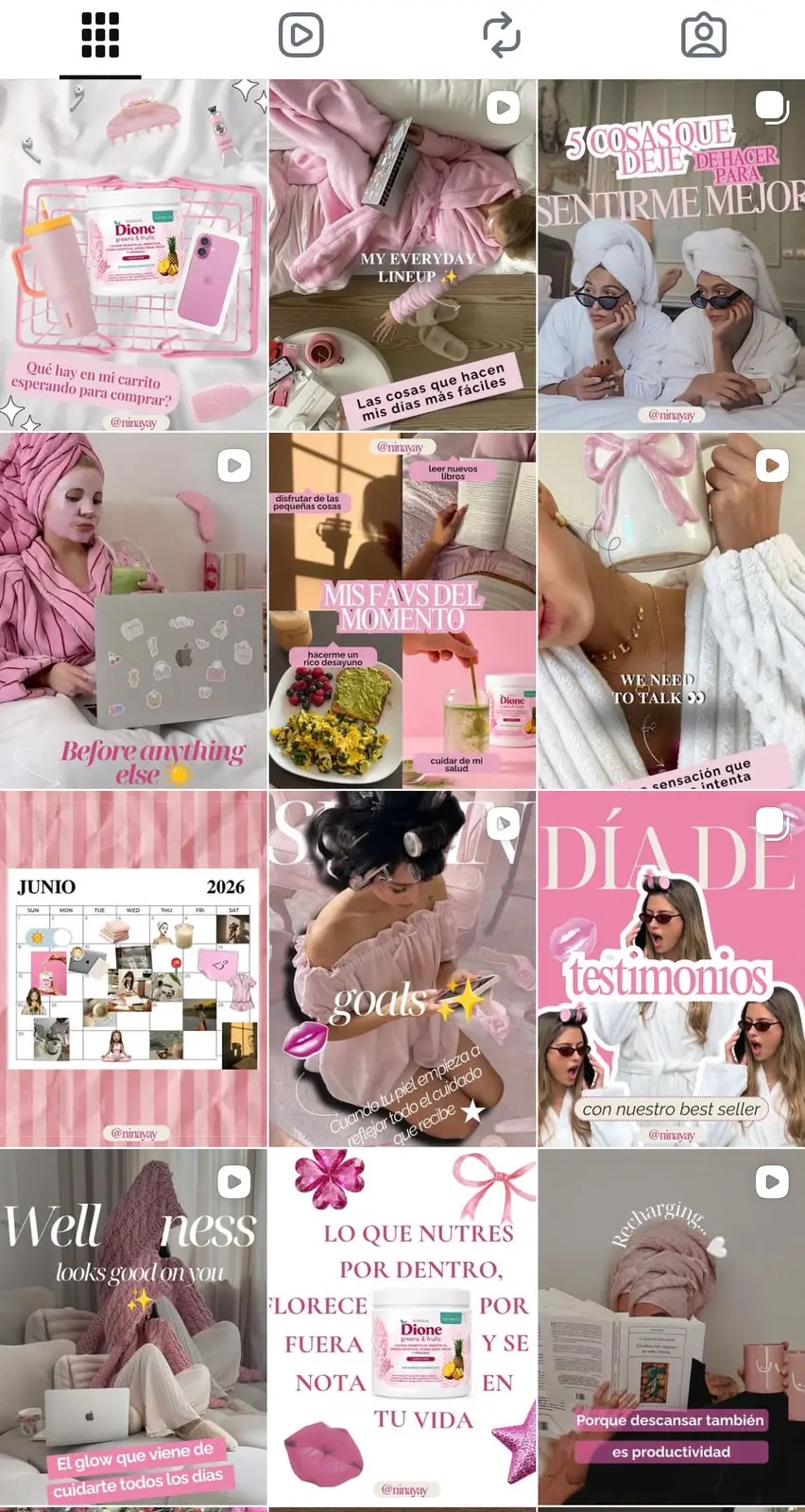 Tercera vista del feed reciente de Ninayay