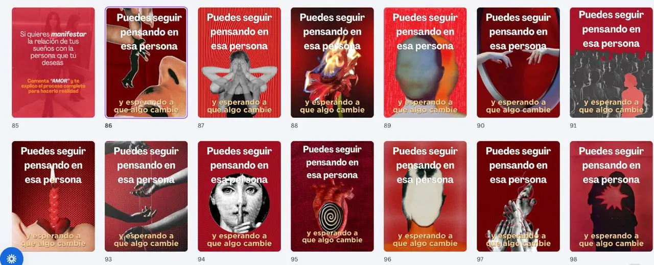 Diseños de carrusel en rojo para manifestación y relaciones — proyecto de Sabrina